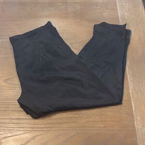 Black Gathered Waist Pants